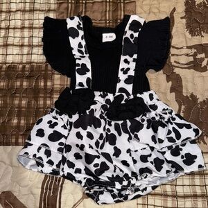 Cow Print Romper